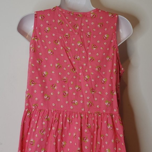 LANDS' END Pink Floral Cottagecore Dress - Picture 7 of 8